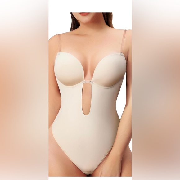 Slimers Women’s Beige Bodysuit - Picture 1 of 12